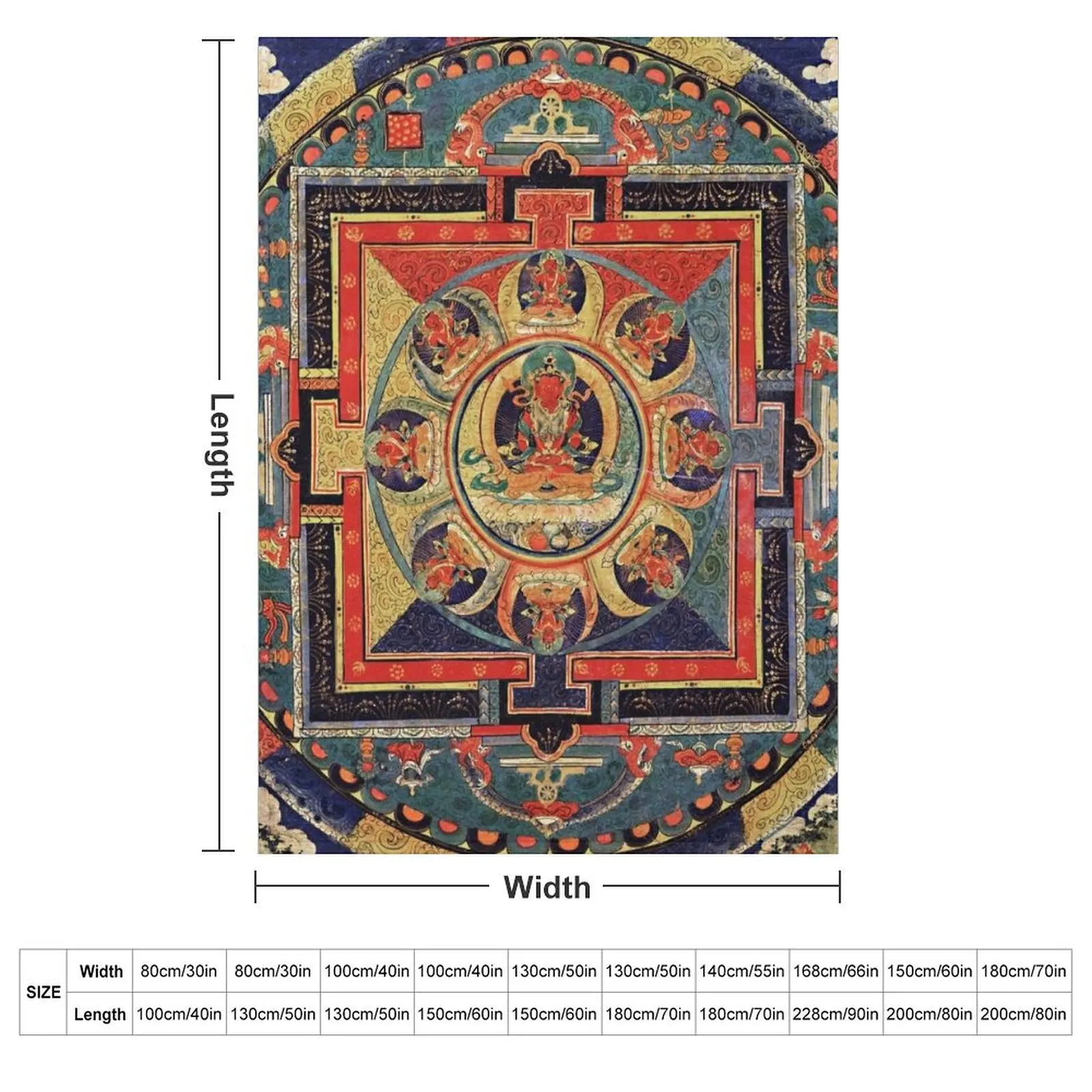 Mandala 87 Amitayus Buddha Mudra Throw Blanket Blankets For Sofas Comforter Decorative Beds Blankets