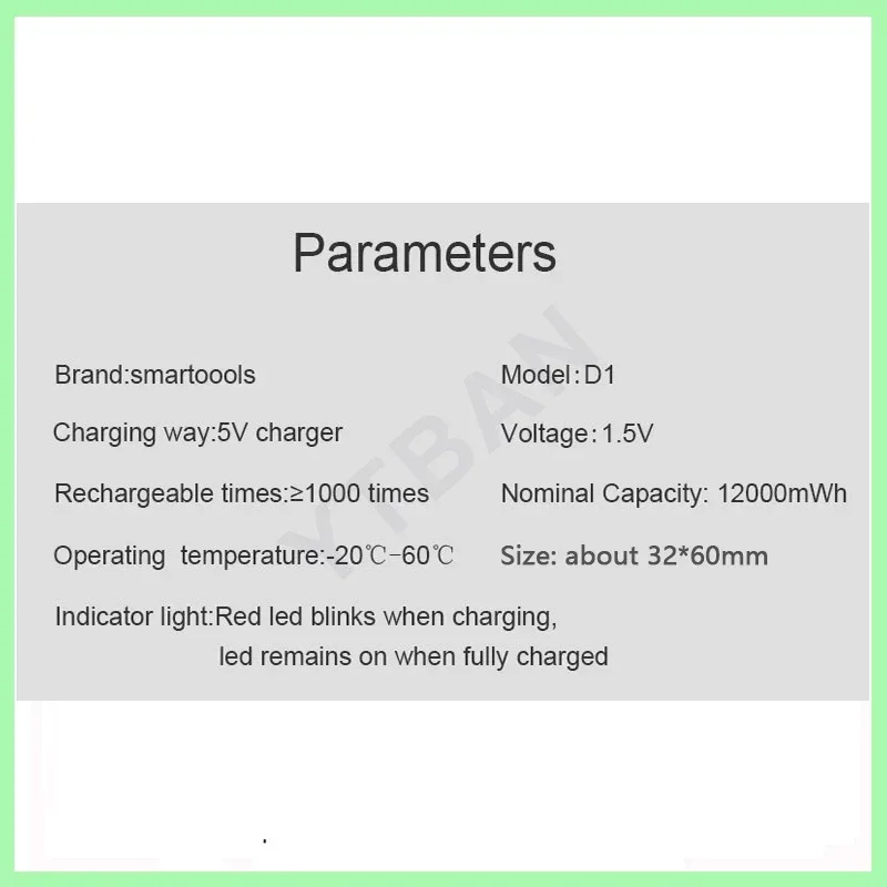 10PCS 1.5V D SIZE12000mWh Rechargeable Li-ion Battery LR20 USB Charging for Natural Gas, Gas Stove, Domestic Water Heater