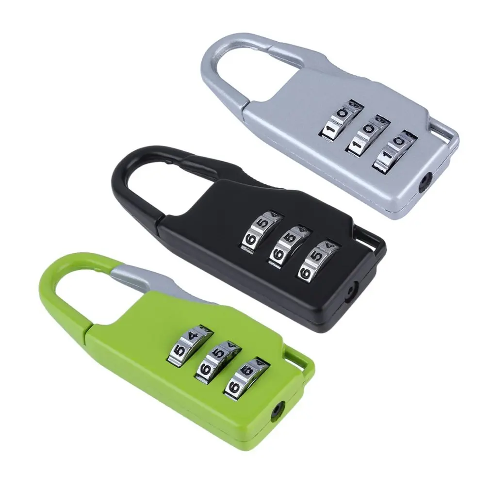 1 pz nuova sicurezza 3 combinazione viaggio in lega di zinco valigia bagaglio borsa portagioie cassette degli attrezzi codice serratura lucchetto con cerniera