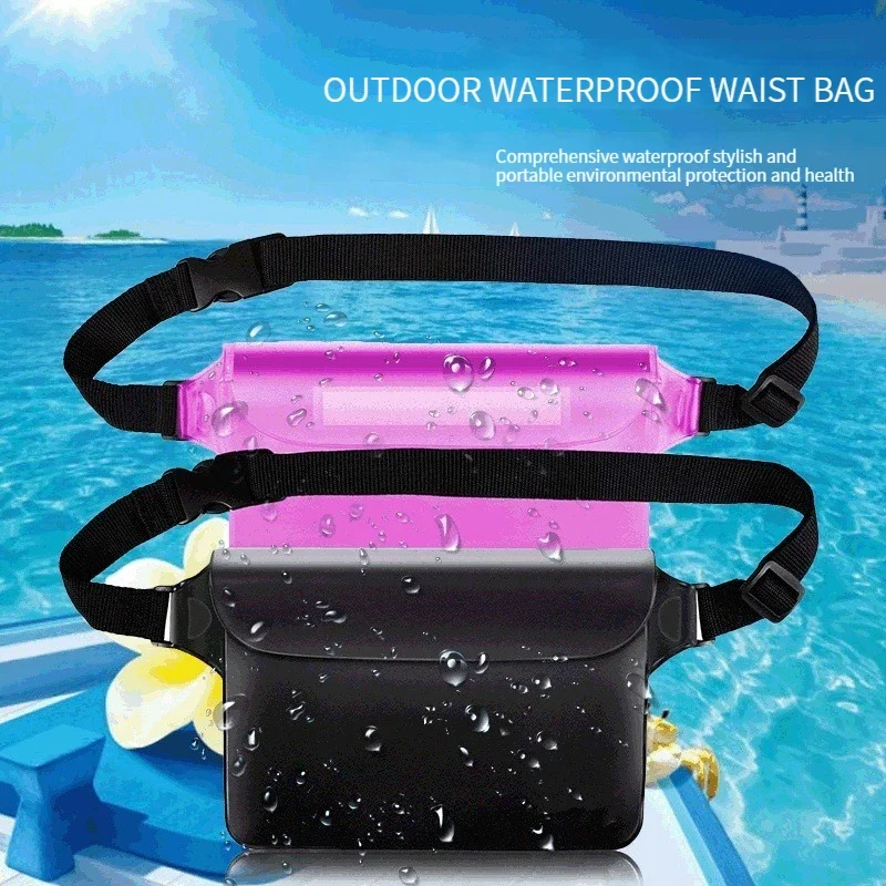 Waterproof Swimming Bag Ski Drift Diving Shoulder Waist Pack Bag Underwater Mobile Phone Bags Case Cover For Beach Boat Sports