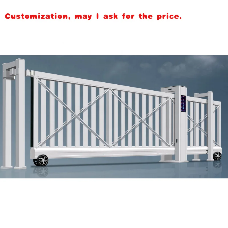 custom.Automatic Aluminum Retractable Schools Apartments Hotels-Expandable Security Door Outdoor Metal Fence