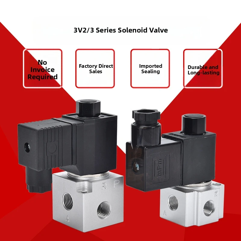3V2-06/08 Normally Closed Open Solenoid Valve 2/3 Way Large Flow Pneumatic Vacuum Control Valve 1/4