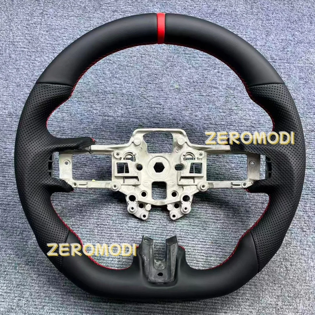 For Ford Mustang Leather Steering Wheel 2015 2016 2017 2018 2019 2020 2021 2022 2023 GT GT350 GT500 Custom Steering Wheel