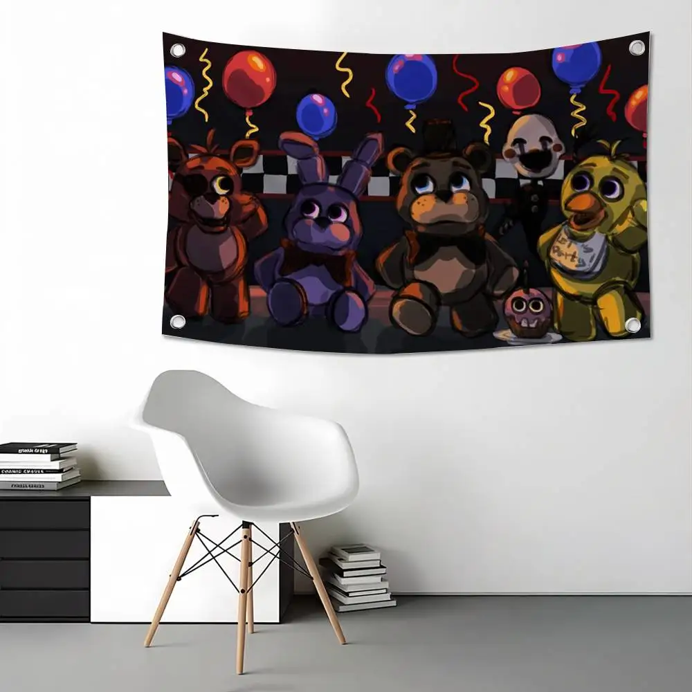 F-Fnaf Five-nights-At-F-Freddys Flag Suitable For Party Club Outdoor Interior Wall Decoration Banner Fans Gift