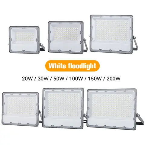 LED 투광 조명, IP66 방수 스포트라이트, 야외 파티오, 거리, 안뜰, 정원, 거리, 문 벽, 회색 스포트 조명