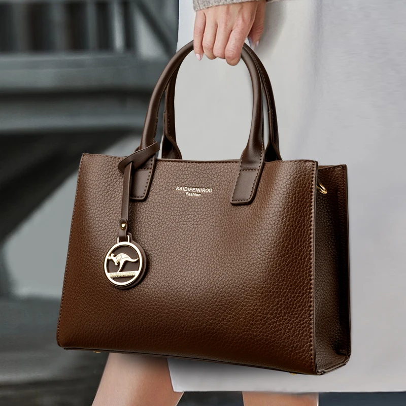 

Модная женская сумка с верхней ручкой, женская высококачественная сумка через плечо, 2024, роскошная кожаная сумка и кошелек, повседневная сумка-тоут