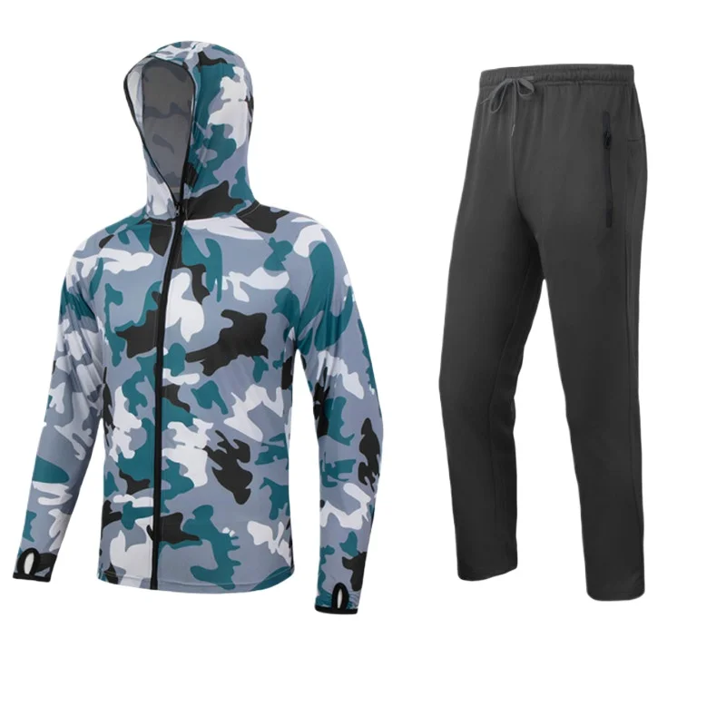 

New Fishing Clothing Anti-uv Men Summer Breathable Fishing Jacket Outdoor Sports Suits Quick-drying Mosquito-proof Clothes Sets