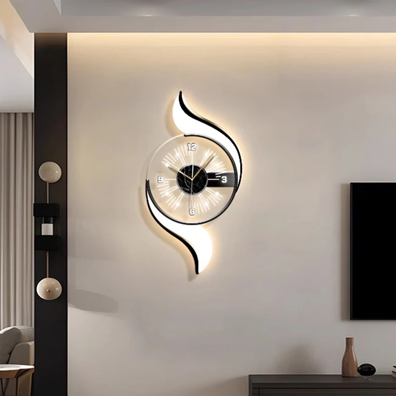 Luminous Xenomorph Wall Clocks Bedrooms Minimalist Fashion Aesthetic Wall Clocks Restaurant Digital Reloj Pared Home Decoration