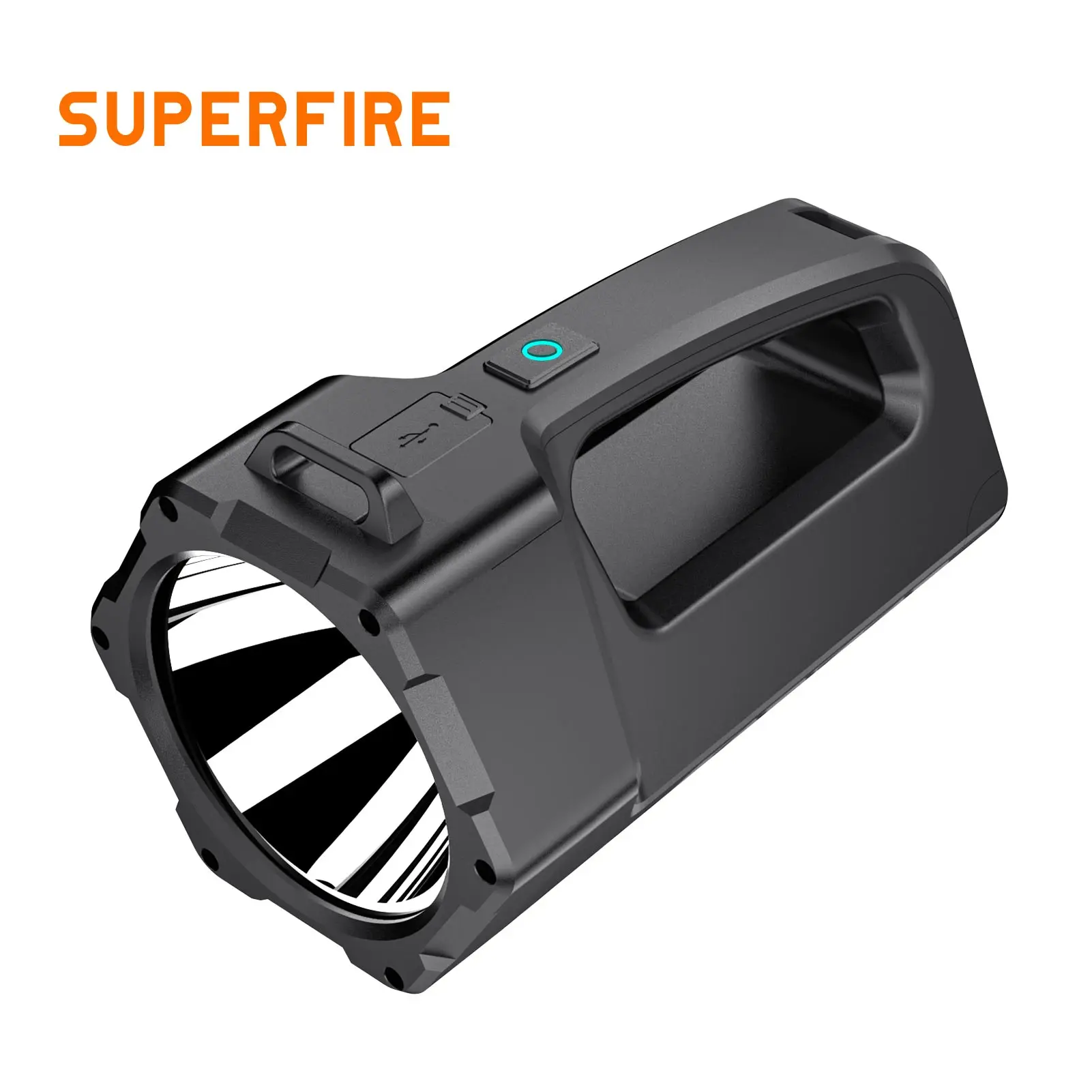 SUPERFIRE M17 LED Work Light Portable Flashlight Spotlight Powerful Searchlight Rechargeable Handheld Torch Outdoor Super Bright