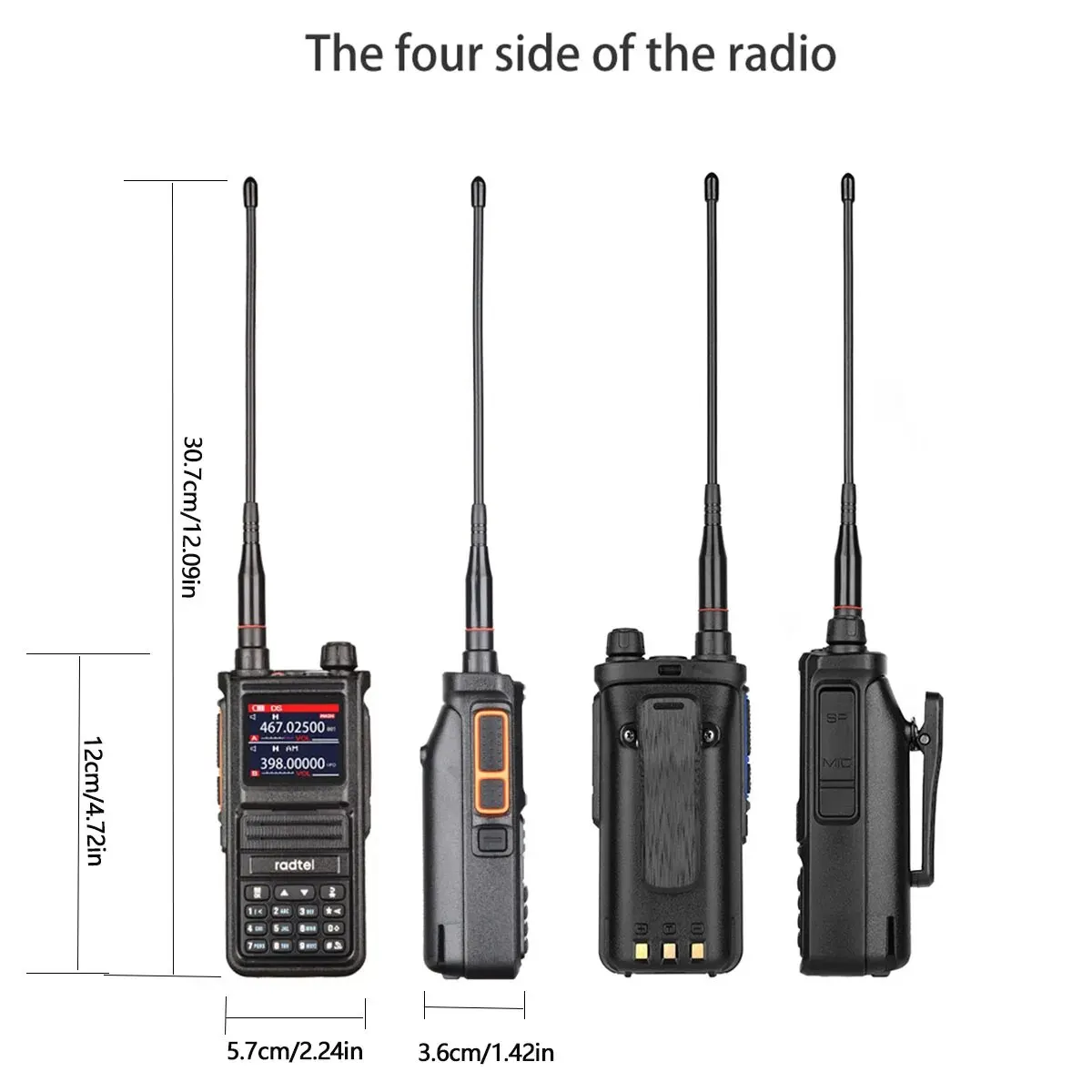 Radtel RT-470X Full Band Ham Radio 256 Channel Air Band Two Way Radio USB-C Aviation NOAA Police Marine Amateur HT Scanner Roger