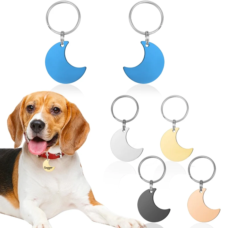 Personalized Engraved Pet ID Name Cat Dog Pet ID Anti-lost Tag Pendant for Cat Puppy Dog Collar Tag Keyring Pet Accessories