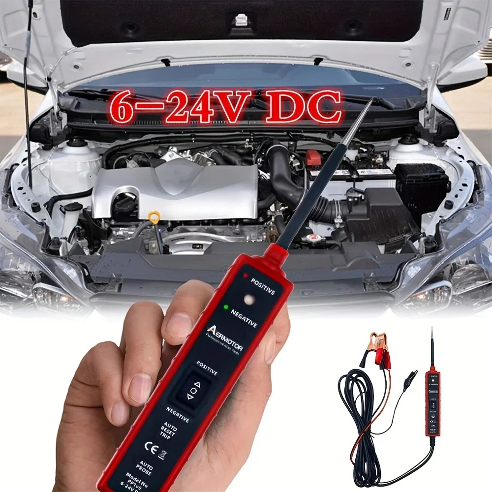 1PCS Car EM285 DC Circuit Tester 6-24V Power Circuit Probe Detector Diagnostic Repair Tool Test Lamp Continuity/Voltage Polarity
