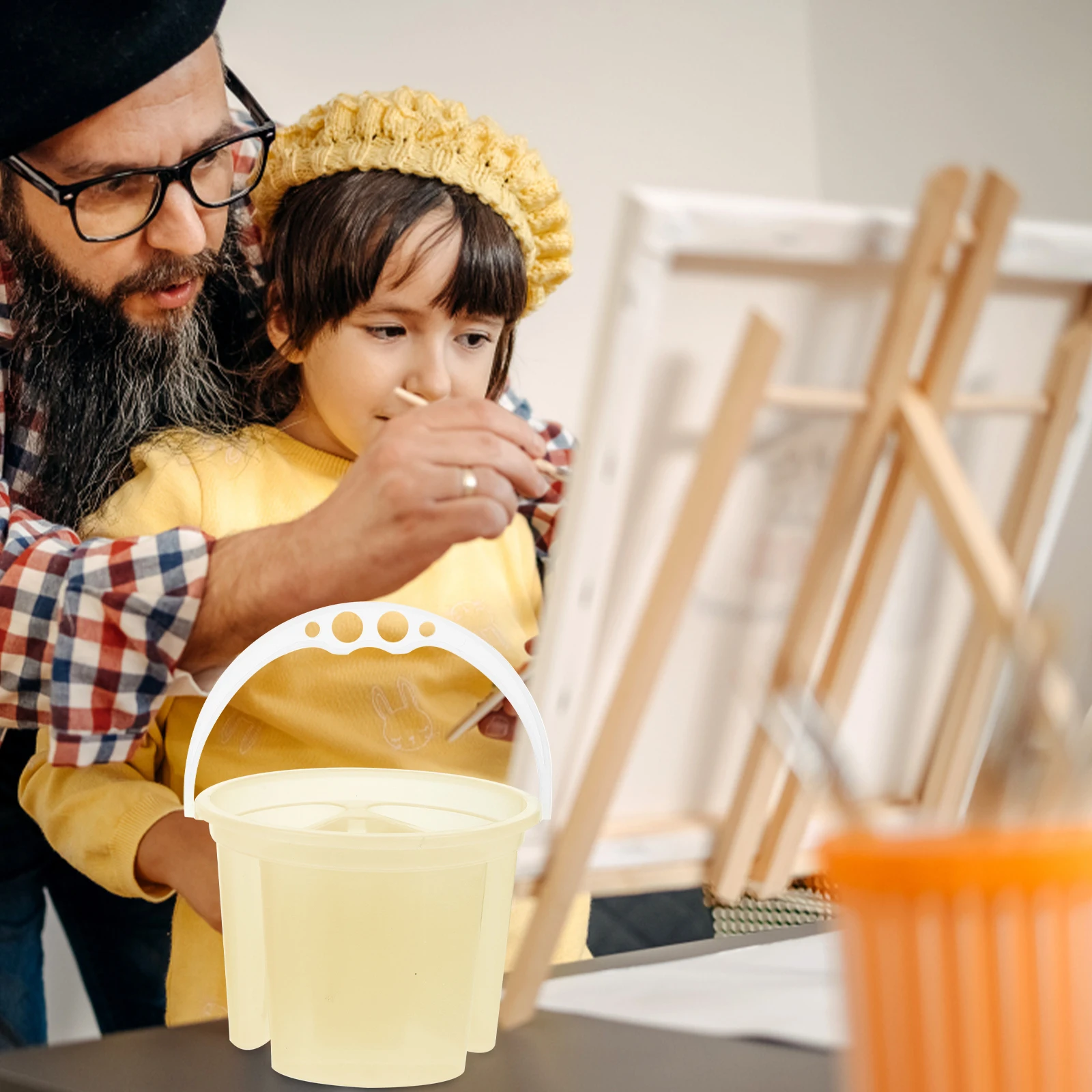 2 pezzi rondella per pennelli per artisti supporto riutilizzabile tavolozza per acquerelli in plastica compatta uso quotidiano forniture pulite rondella per pennelli