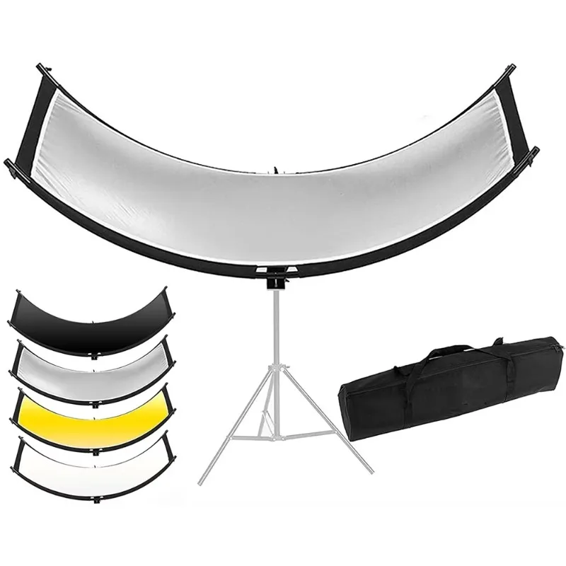 

2025 hot sale Four Colors Reflector 60*180cm 50*100cmU-shape Curved Reflector Panel 60x180cm Photographic Equipment for Photo St