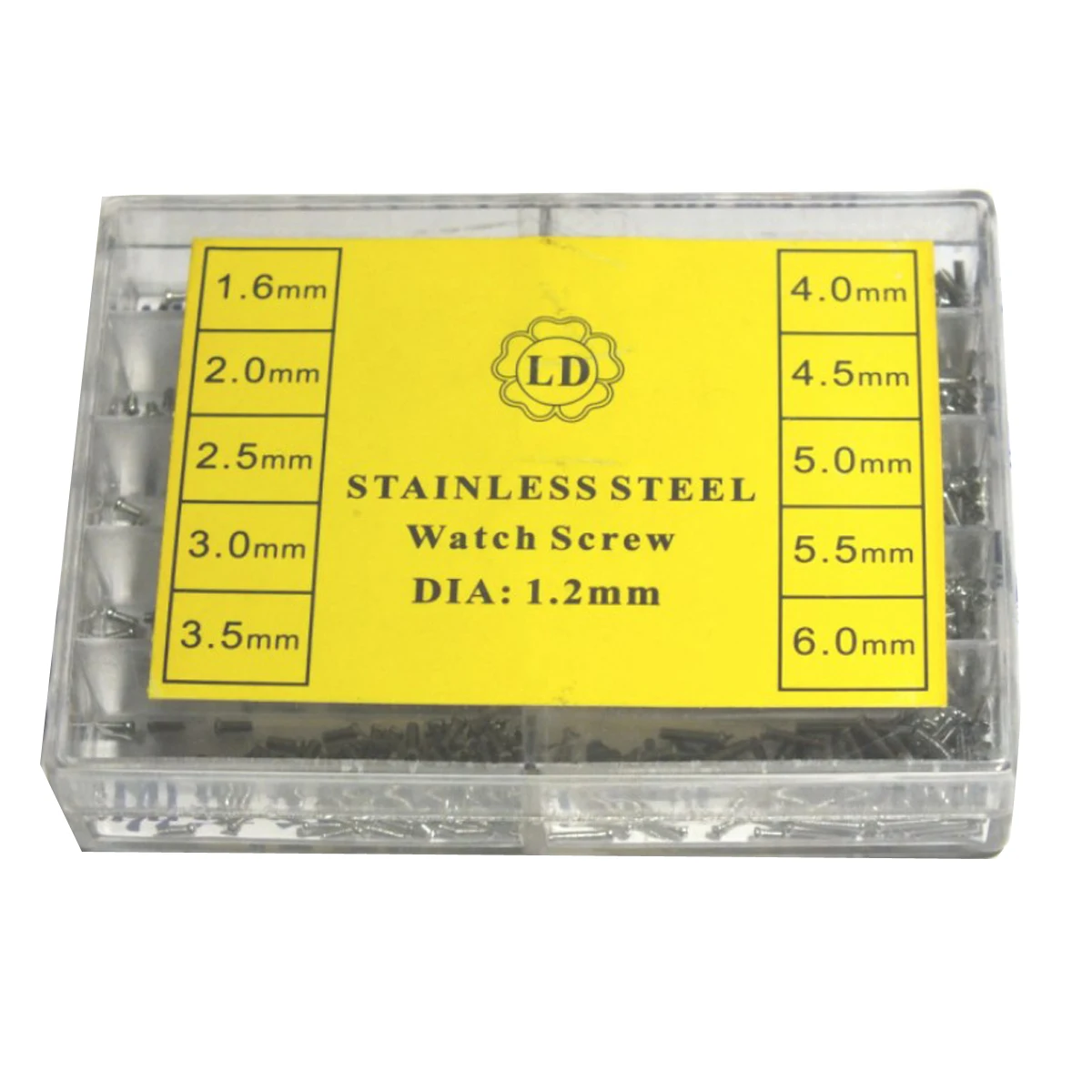 

670pcs Professional Stainless Steel Clock Watch Screws Repair Tools in 10 Different Sizes - 1.6mm to 6.0mm