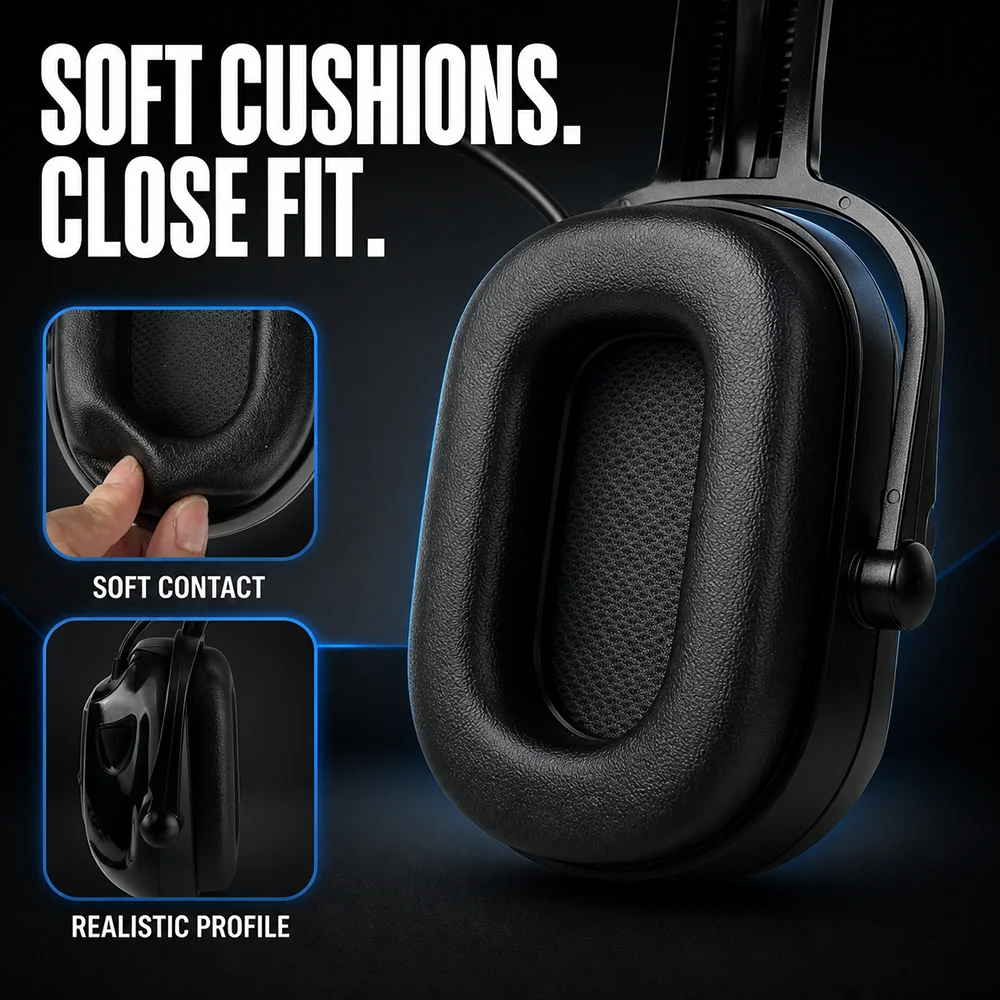 CE Bluetooth 5.1 Hard Hat Mounted Earmuffs 29dB SNR Adjustable Noise Reduction Hearing Protection for Construction Outdoor Work
