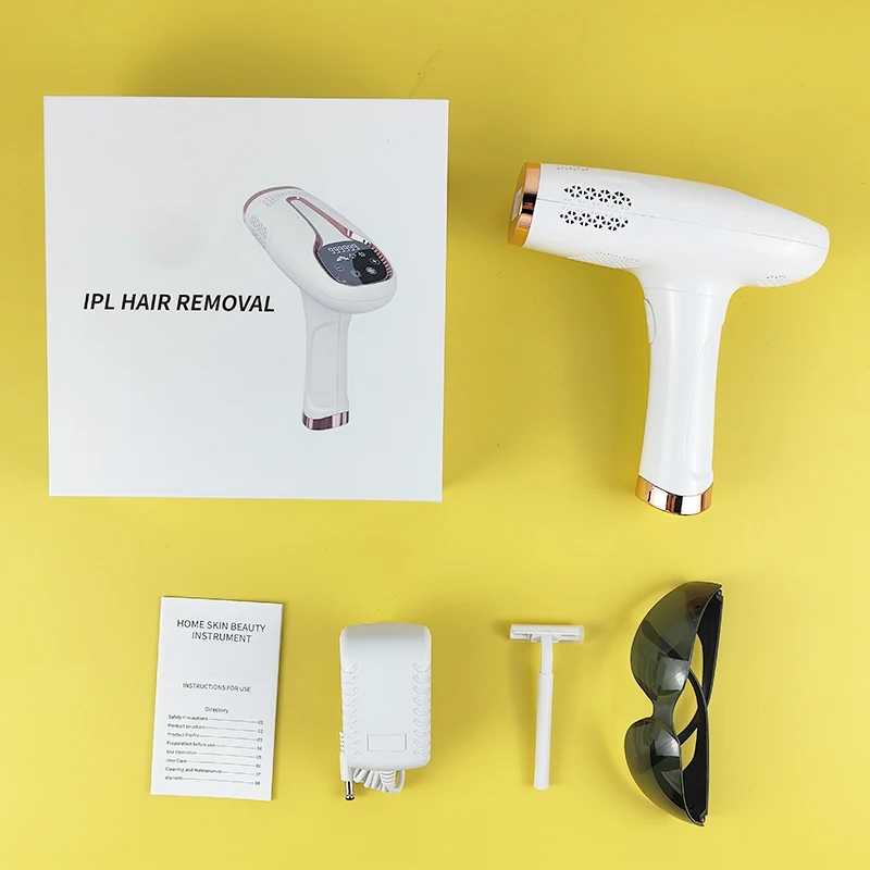 Painless permanent and powerful home Ipl hair removal device - Compact female painless laser hair removal equipment