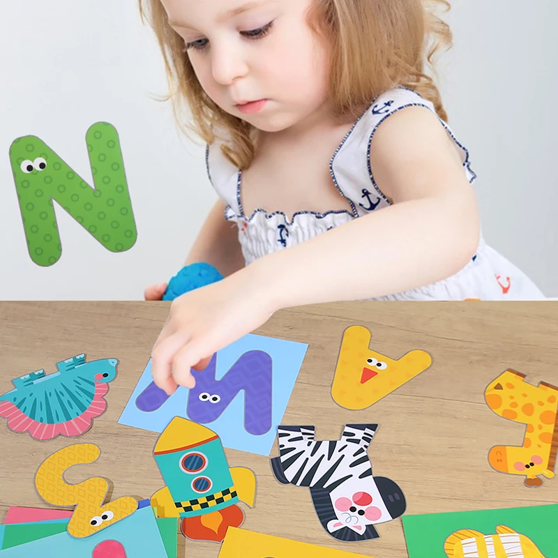 40Pcs Handmade Visual Card Paper Cutting Games Number Letter Traffic Dinosaur Fruit Cognitive Game Early Education Toys Gifts