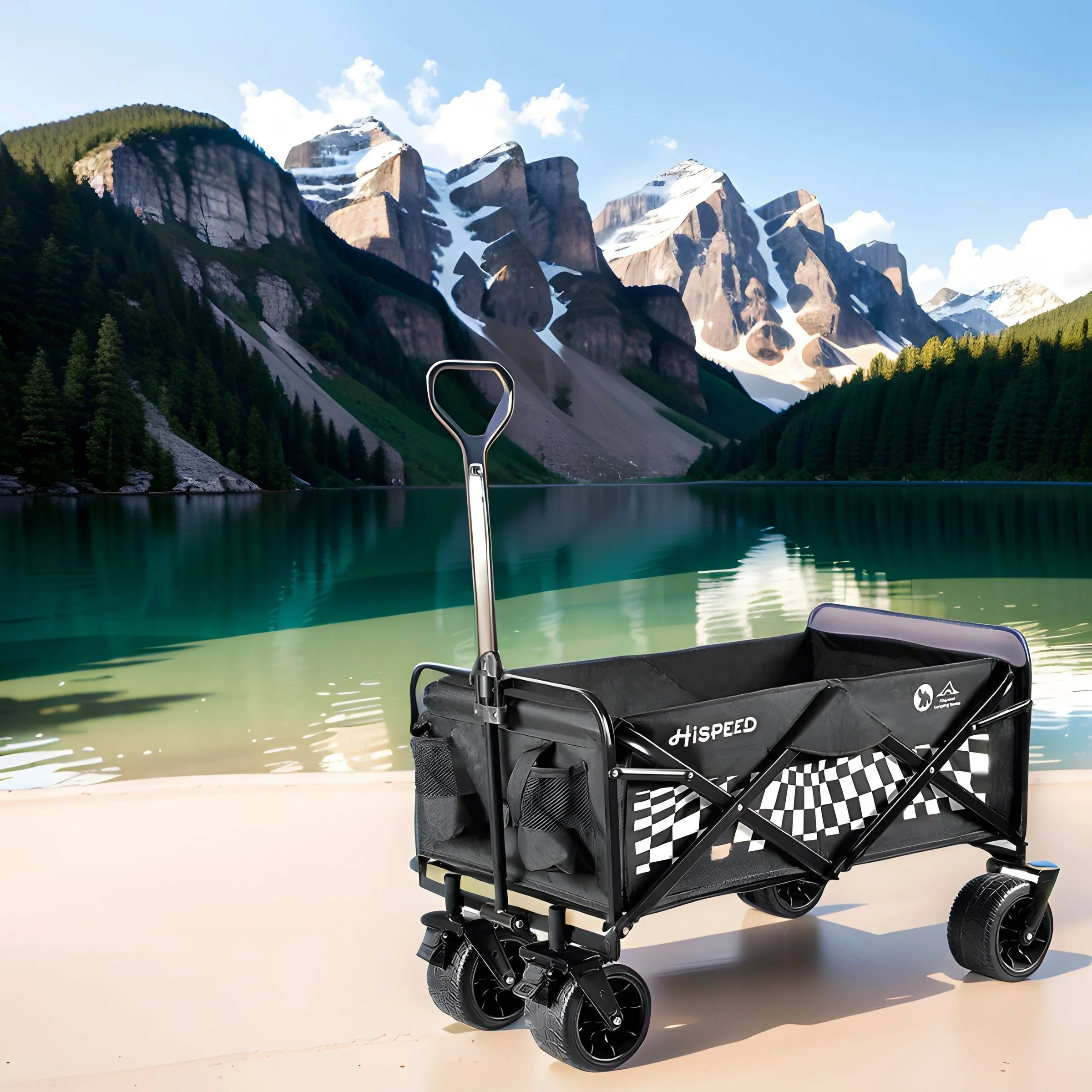 

Outdoor Carts Camping Cart, Outdoor Oversized Camping Handcart, Stall Table Board, Picnic Foldable Small Trailer, Camping Cart