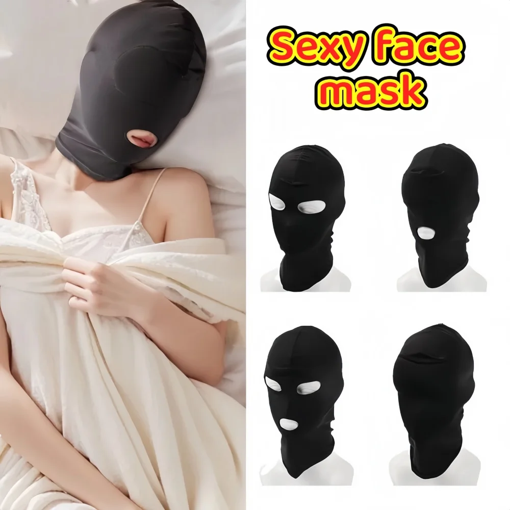 Mask Hood  Toys Open Mouth Eye Bondage Party Mask Cosplay Slave Punish Headgear  Game BDSM Bondage Set