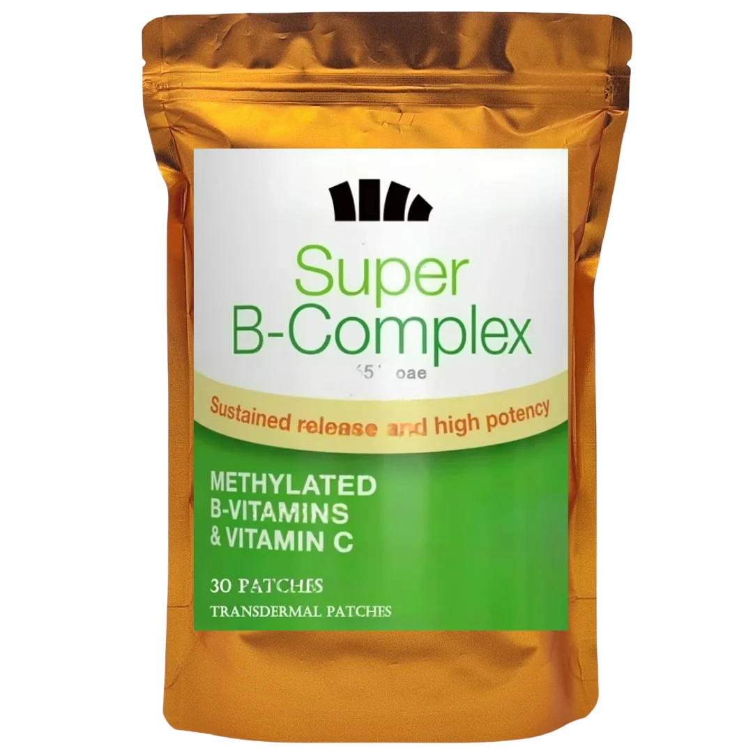 30 Patches Super B-complex Methylated B-vitamins Transdermal Patches Energy, Nerve, Blood Support