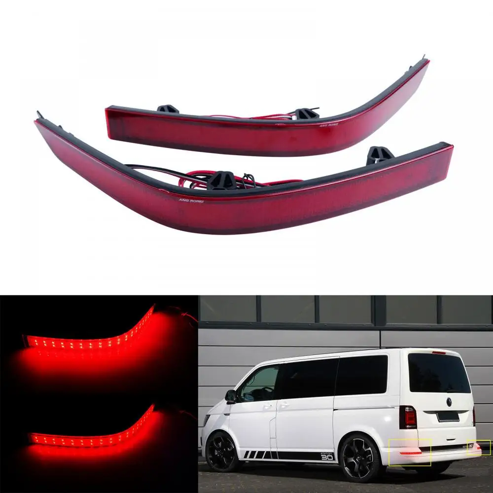 

Red LED Rear Bumper Reflector Tail Stop Brake Light For 2015+ VW Transporter T6
