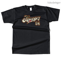 Mens Cotton Krueger 84 Graphic High Quality T Shirt Street Casual Style Tee for Men and Women