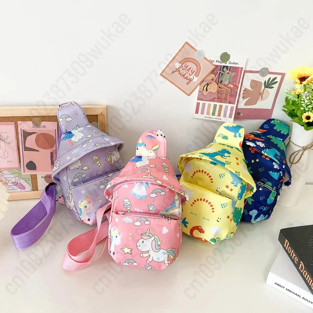 Children Cute Belt Bag Kids Chest Bag Girls Boys Mini Kawaii Crossbody Bags Kids Cartoon Money Coin Purse Single Shoulder Bag