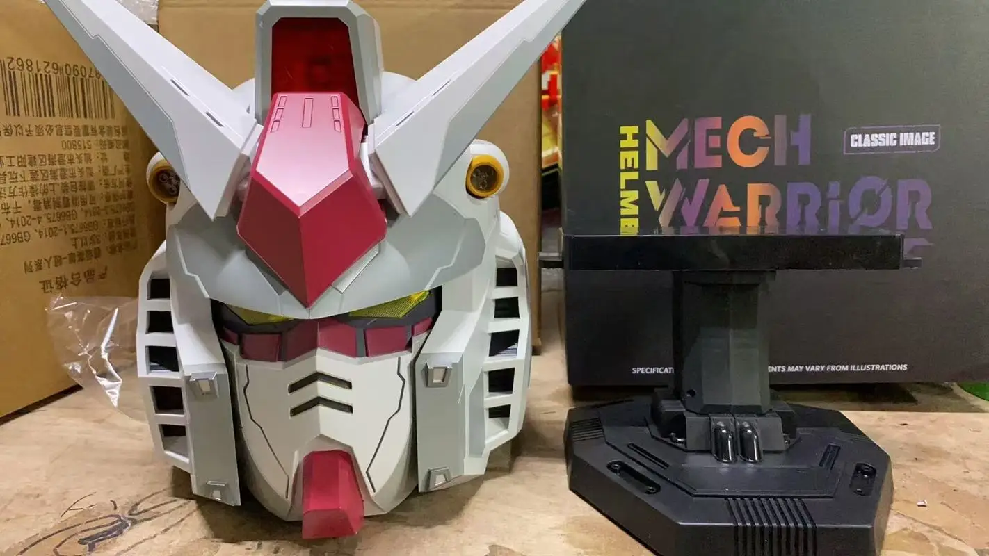 Hot Sales 1:1hg Rx-78-02 Cool Helmet Mask Mech Robot Helmet With Light Dress Up Cosplay Performance Boys Halloween Surprise Gift