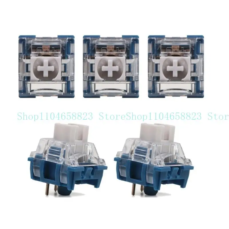 652f 10pcs TTCS Silence Голубоватые белые переключатели V2V3 Тактильные переключатели для механических игровых клавиатур 3PIN