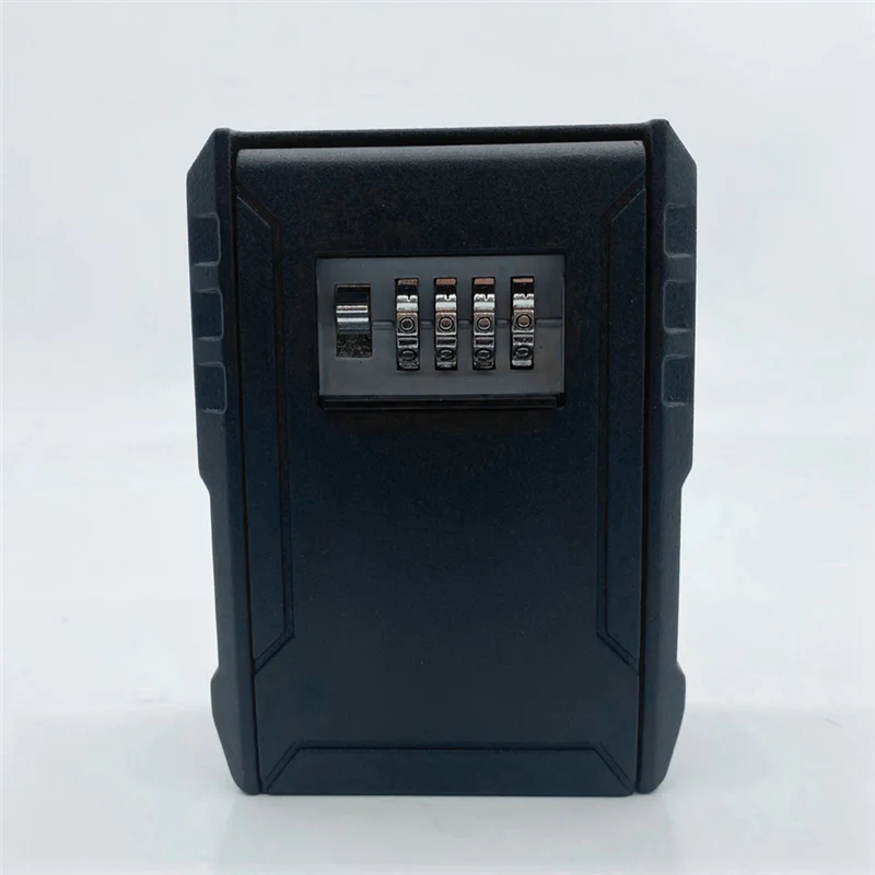 B68C Metal Password Key Box Wall Mounted 4 Digits Password Key Storage Lock Box Waterproof Anti Theft Safe Lock Keybox