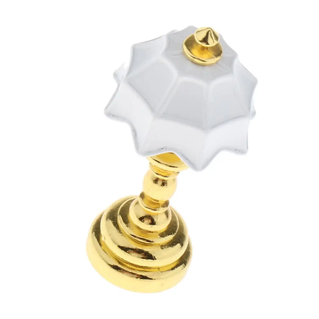 1 12 Scale Miniature Lamp Dollhouse Metal Desk Lamp Decoration for Study Room Bar Counter Accessories