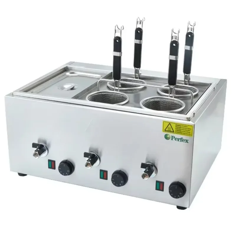 2025Quality first commercial using pasta cooker stainless steel pasta/spaghetti boiler 6 baskets hot sale