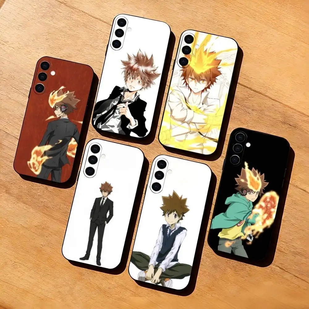 HITMAN REBORN T-Tsunayoshi Sawada Phone Case For Samsung Galaxy A73,A72,A71,A70,A53,A52,A51,Soft Silicone Black Cover