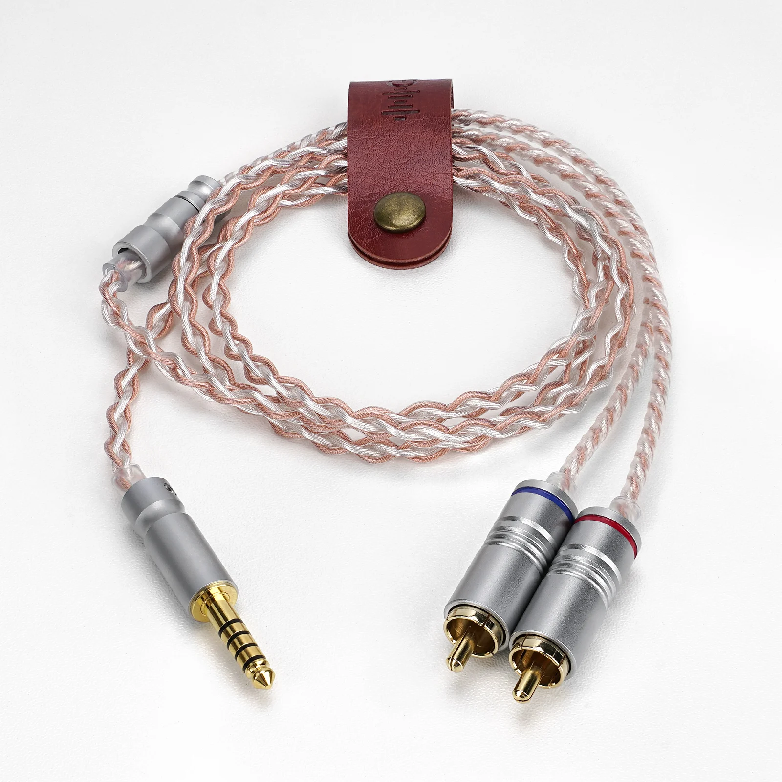 Geekria 4.4mm Balanced to Dual RCA Audio Cable, OCC Copper Silver-Plated Upgrade Cord, HiFi Stereo Interconnect for DAC (3.3ft)