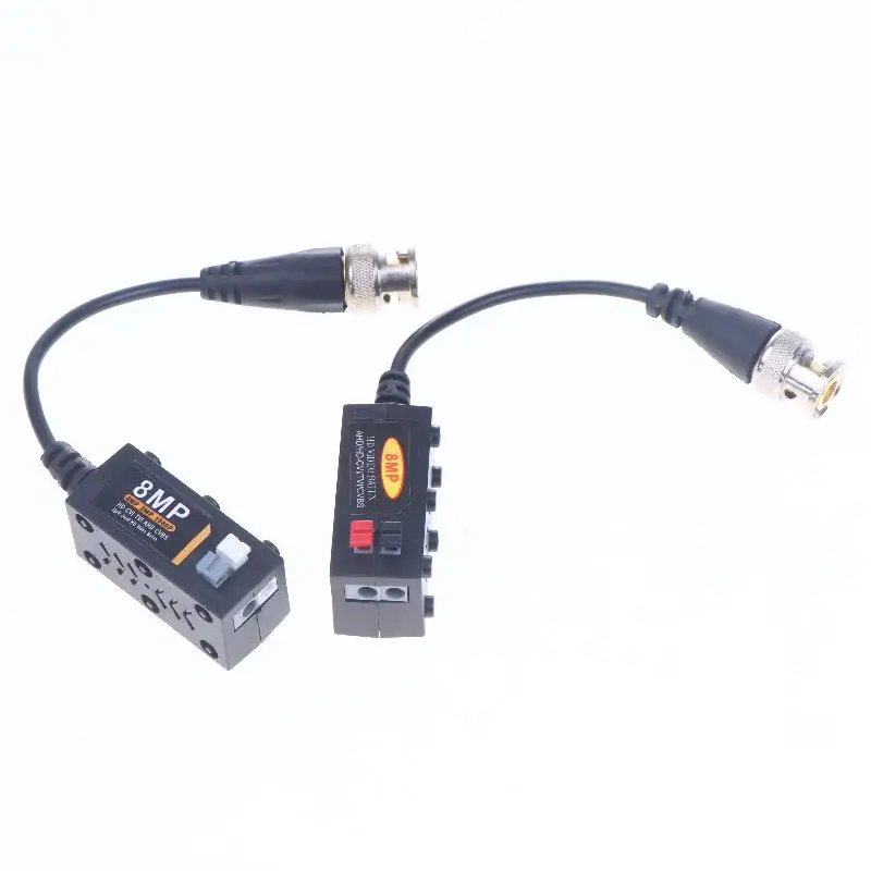 Supporto AHD/CVI/TVI 8MP 4K Telecamera Cat5e/Cat6 UTP Connettori cavo Twisted BNC CCTV Video Ricetrasmettitori passivi