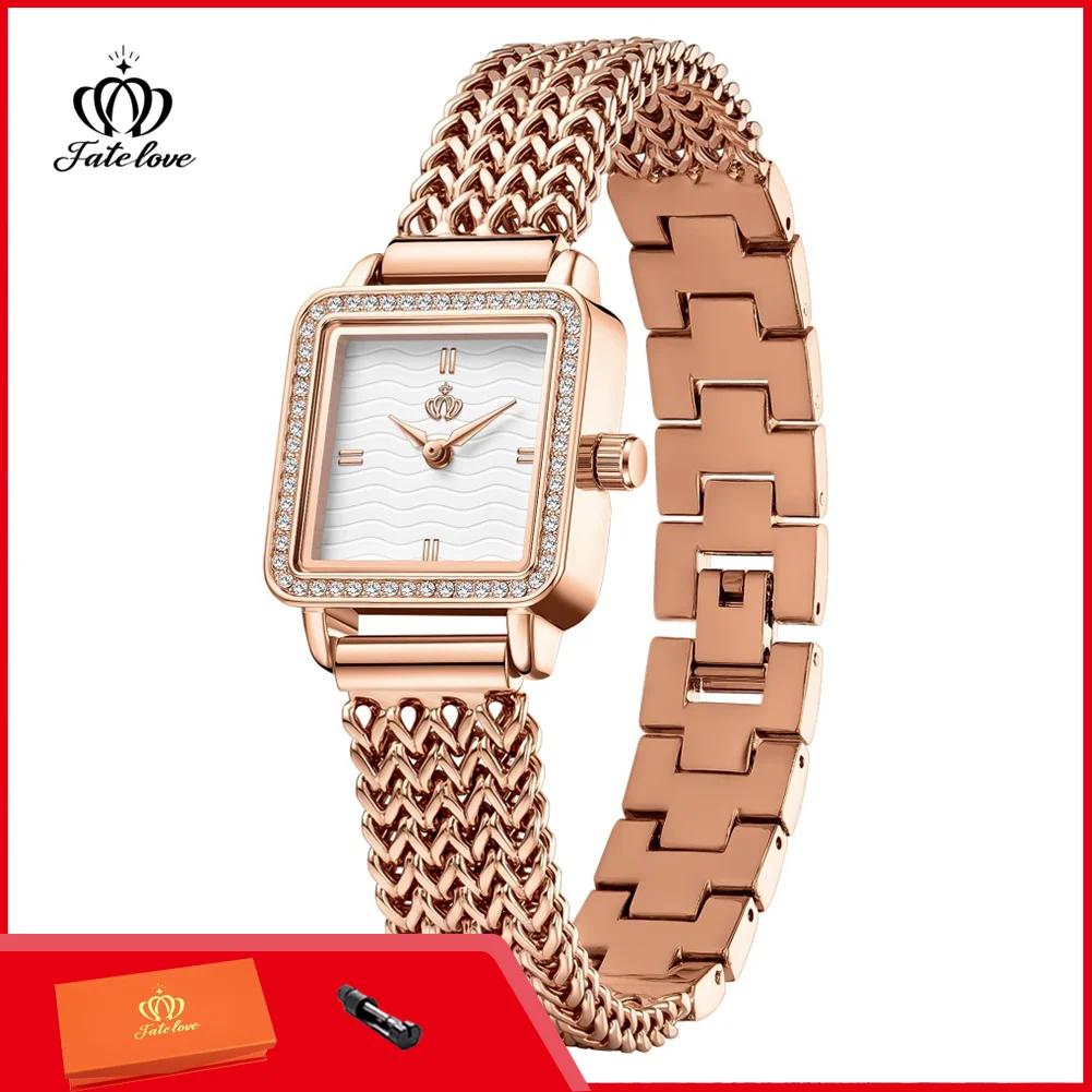 Fatelove 928 Quartz Women's Wristwatch Waterproof Diamond Bezel Luxury Elegant High Quality Ladies Watches