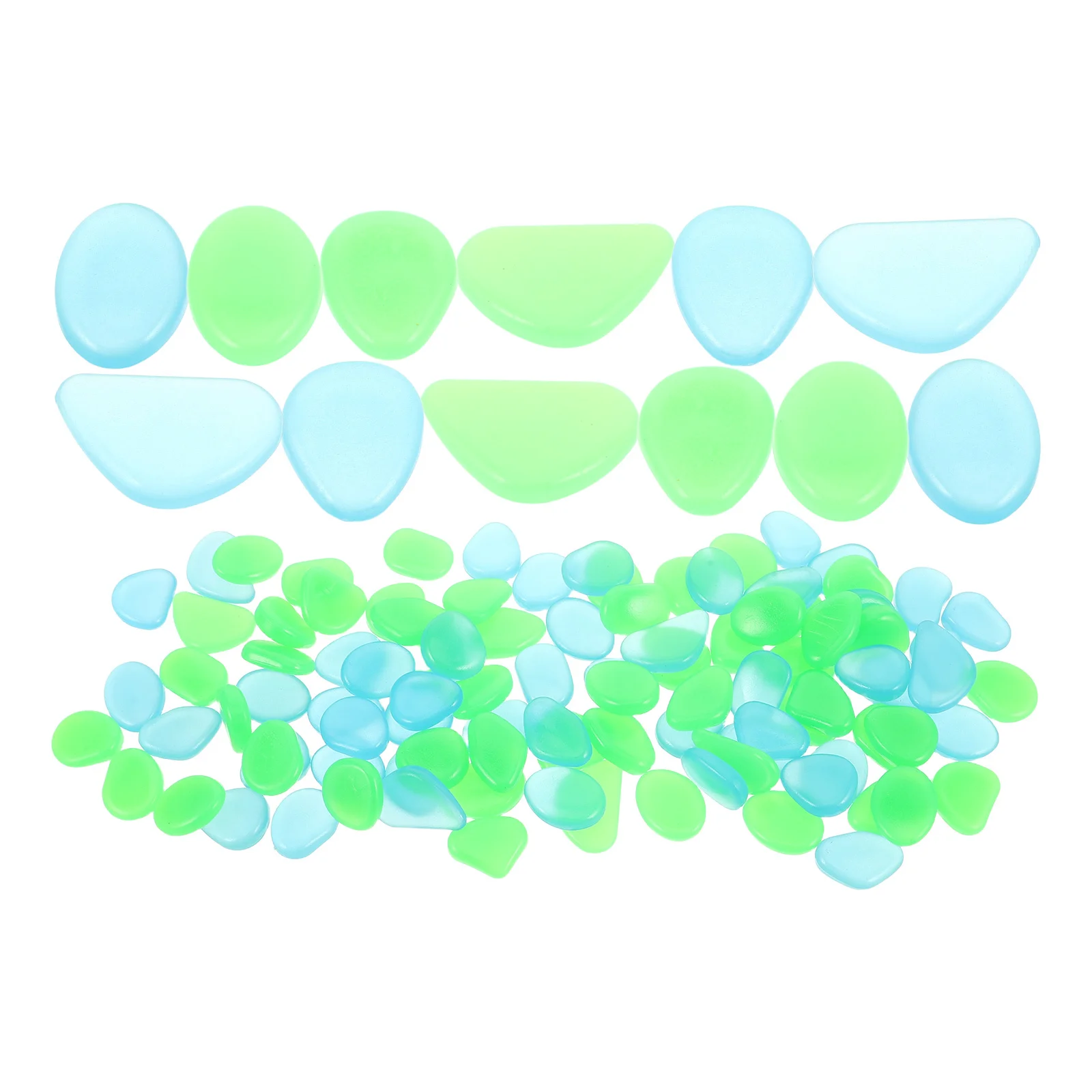 

100Pcs Glowing Stones Resin Glow Pebbles for Aquariums Gardens Night Light Decor Fish Tank Accessories Decorative Gravel