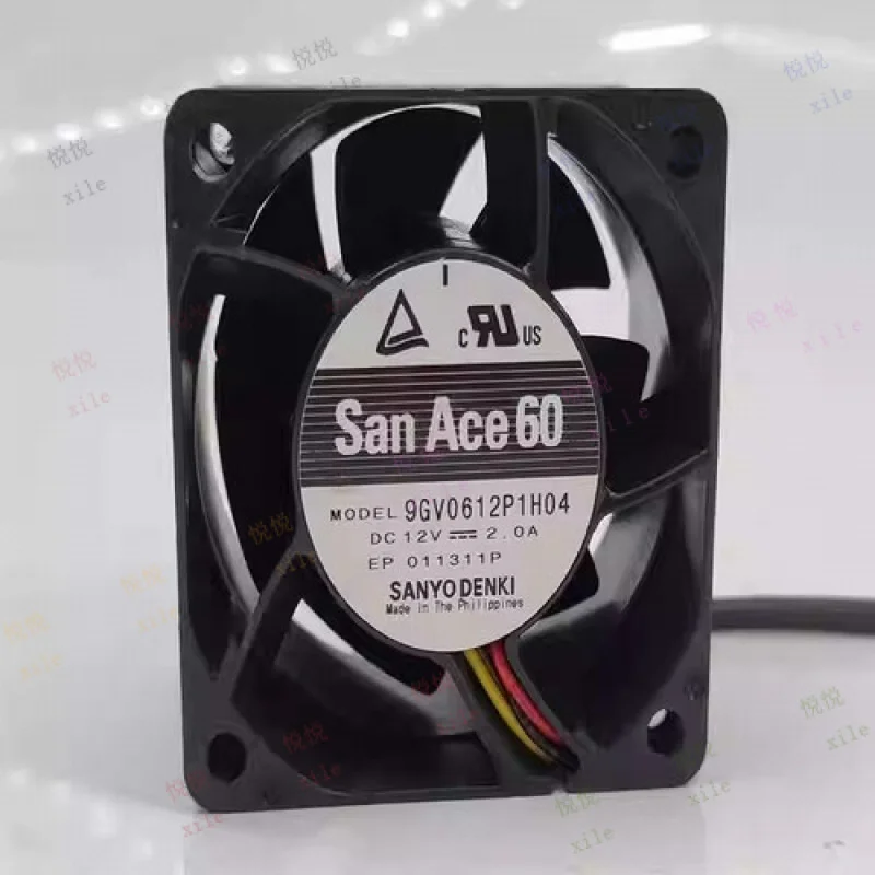 LL ДЛЯ SANYO 9GV0612P1H04 DC12V 2.0A 60*60*38MM 3-проводной охлаждающий вентилятор