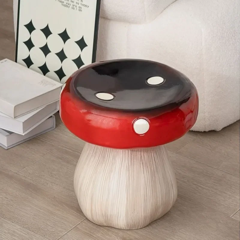 Nordic simple Internet celebrity creative mushroom stool Nordic home living room small bench door shoe
