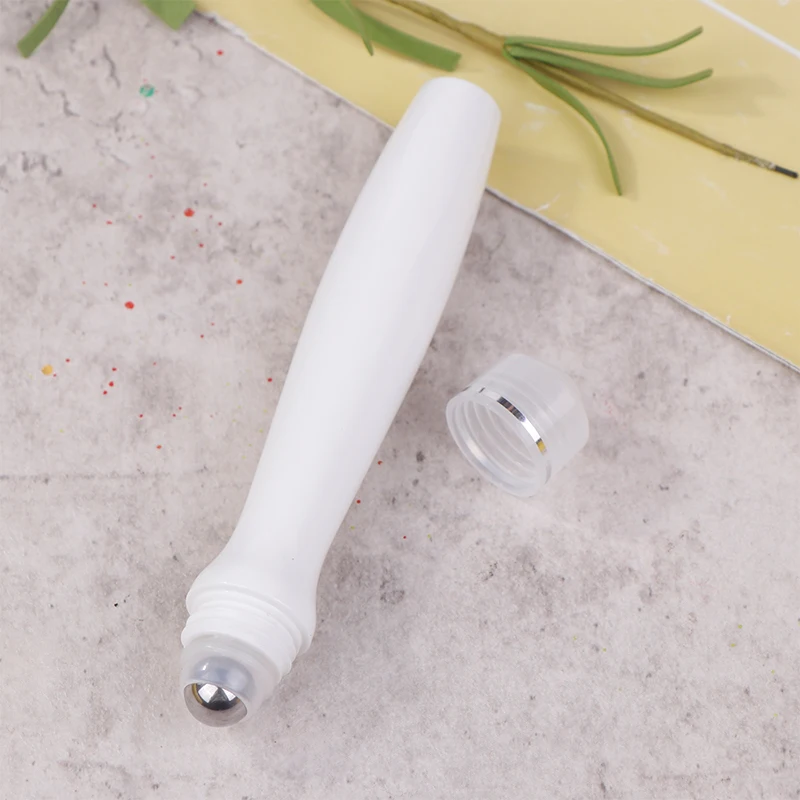 11.8*1.9cm 15ml Plastic Roller Ball Perfume Essential Oil Bottles Summer Mosquito Repellent Container Travel Refillable Bottle