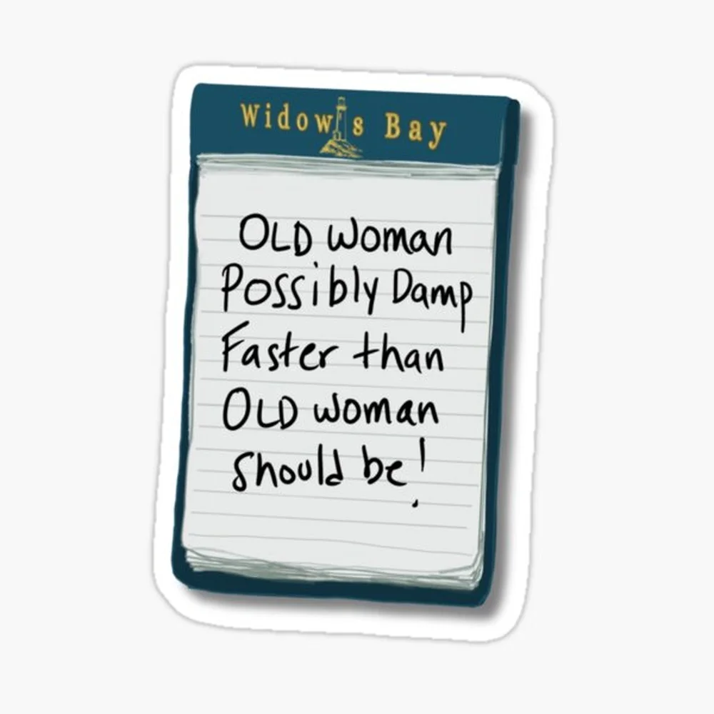 Widows Bay Sea Hag Note Sticker for Laptop Decor Bedroom Car Cute Cartoon Art Fashionable Public Suitcase