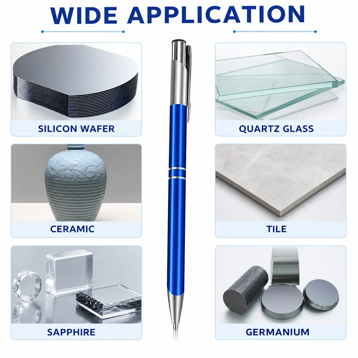 Natural Diamond Tip Scriber Pen for Silicon Wafer Quartz Glass Ceramic Precision Cutting Marking Engraving Tool