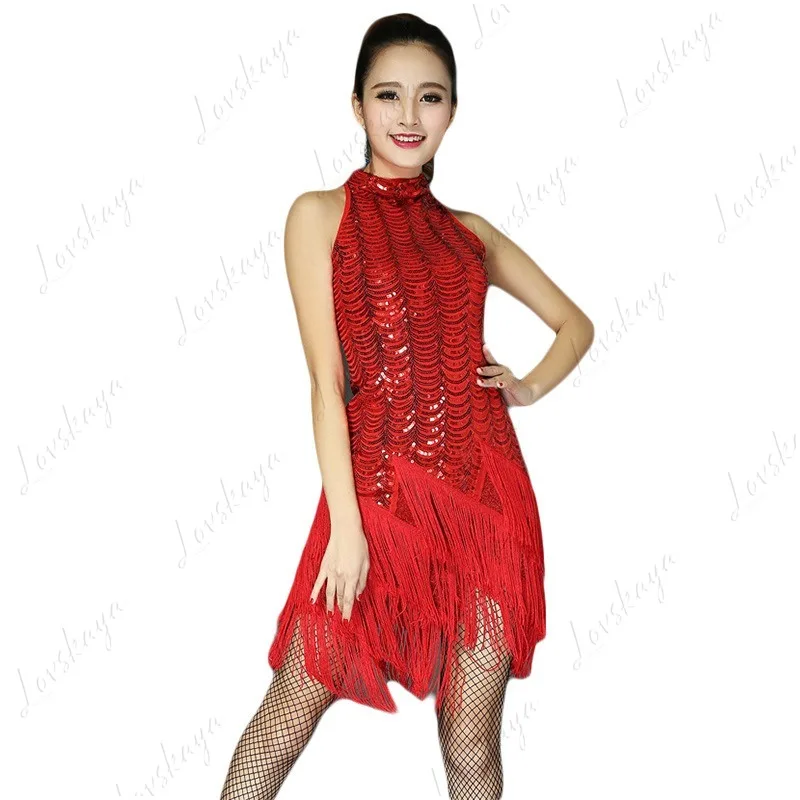 

Костюм для латинских танцев для взрослых женщин на весну и лето. Платье-юбка для латинских танцев.