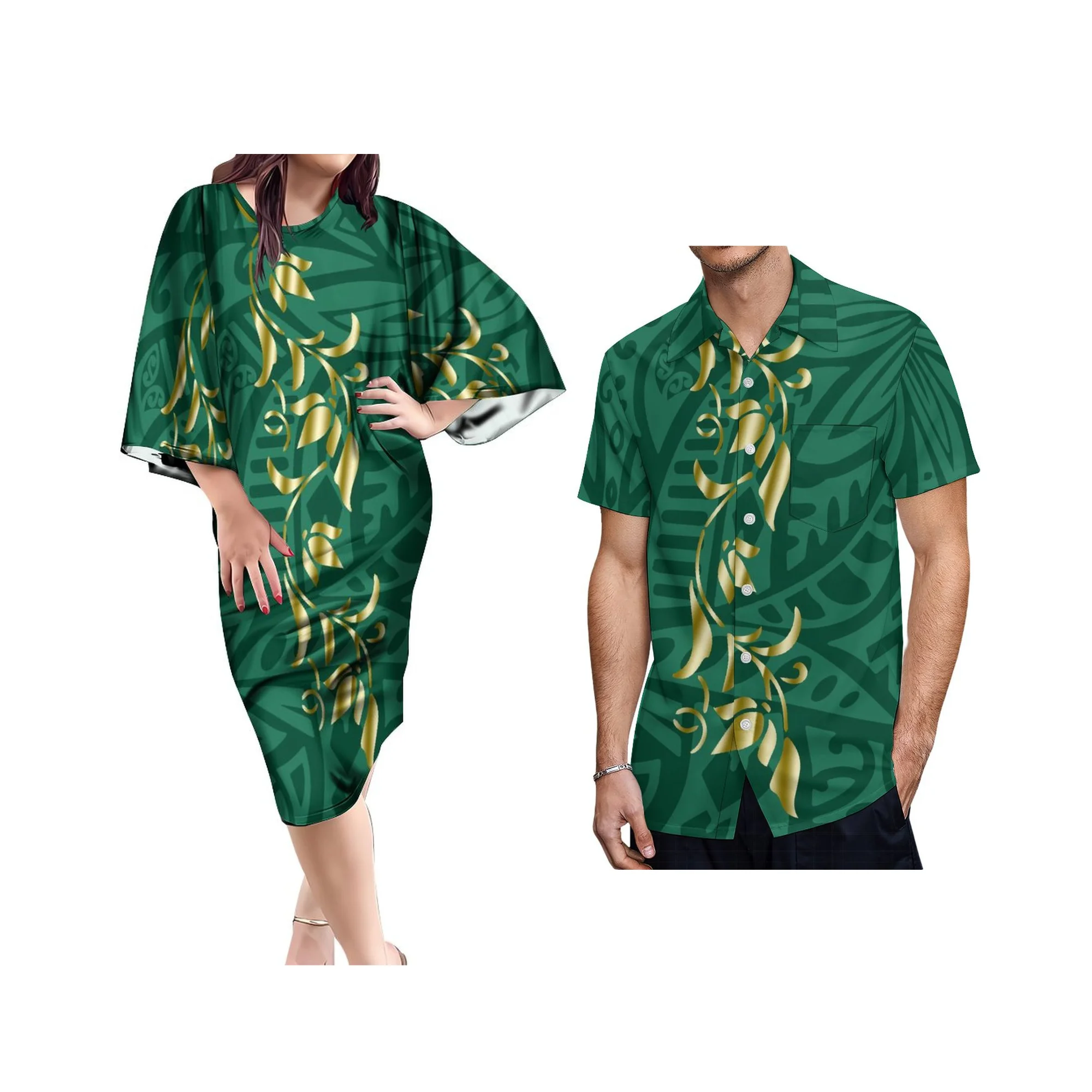 Best Selling Women Polynesian Island Sublimation Print Round Neck Butterfly Dress Custom Logo Girl Club Wear Clothes