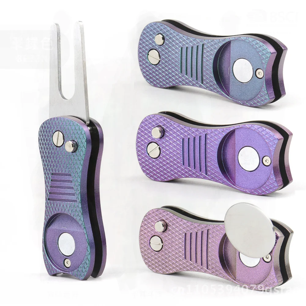 

Креативная зеленая вилка-хамелеон, аксессуар для гольфа, цинковый сплав, трансграничный пружинный мяч, зеленая вилка для гольфа