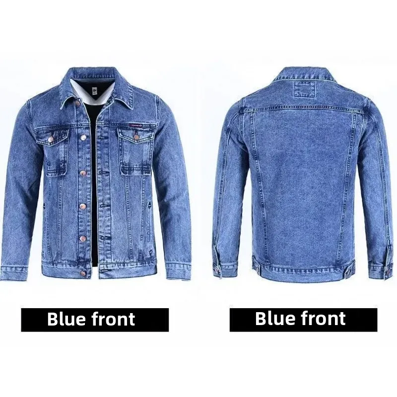 Denim Jacket Trendy Korean Style Casual Versatile Autumn Quarter Length Top For Young Men Student Body Conscious Fashion