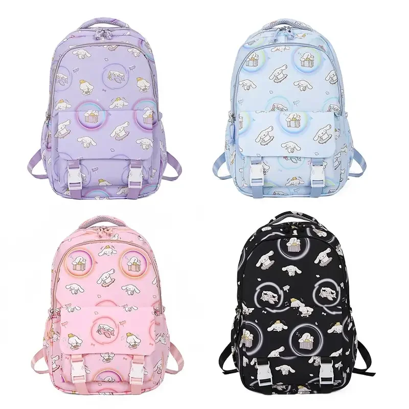 

Sanrioed Anime Backpack Cinnamoroll Cute Large Capacity Student Schoolbags Cartoon Stationery Shoulder Bag Gift for Friend