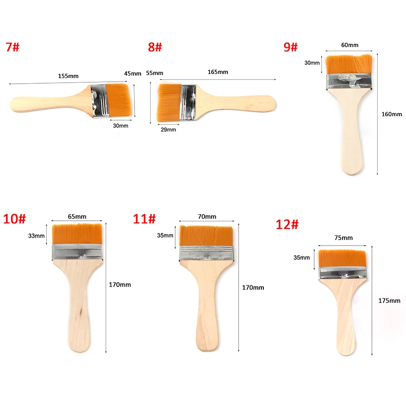 Imagem -03 - Oil Paint Brush Memory Nylon Paint Brushes Conjunto For Acrylic Oil Drawing Watercolor Wooden Painting Brush Tools Art Supplies 10 Pcs