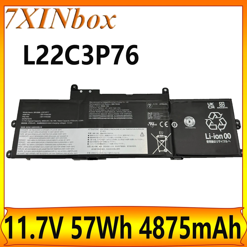 

7XINbox L22C3P76 SB11H56285 5B11H56384 11.7V 57Wh 4875mAh Laptop Battery For Lenovo Thinkpad X1 Carbon AI 2024 with free tools
